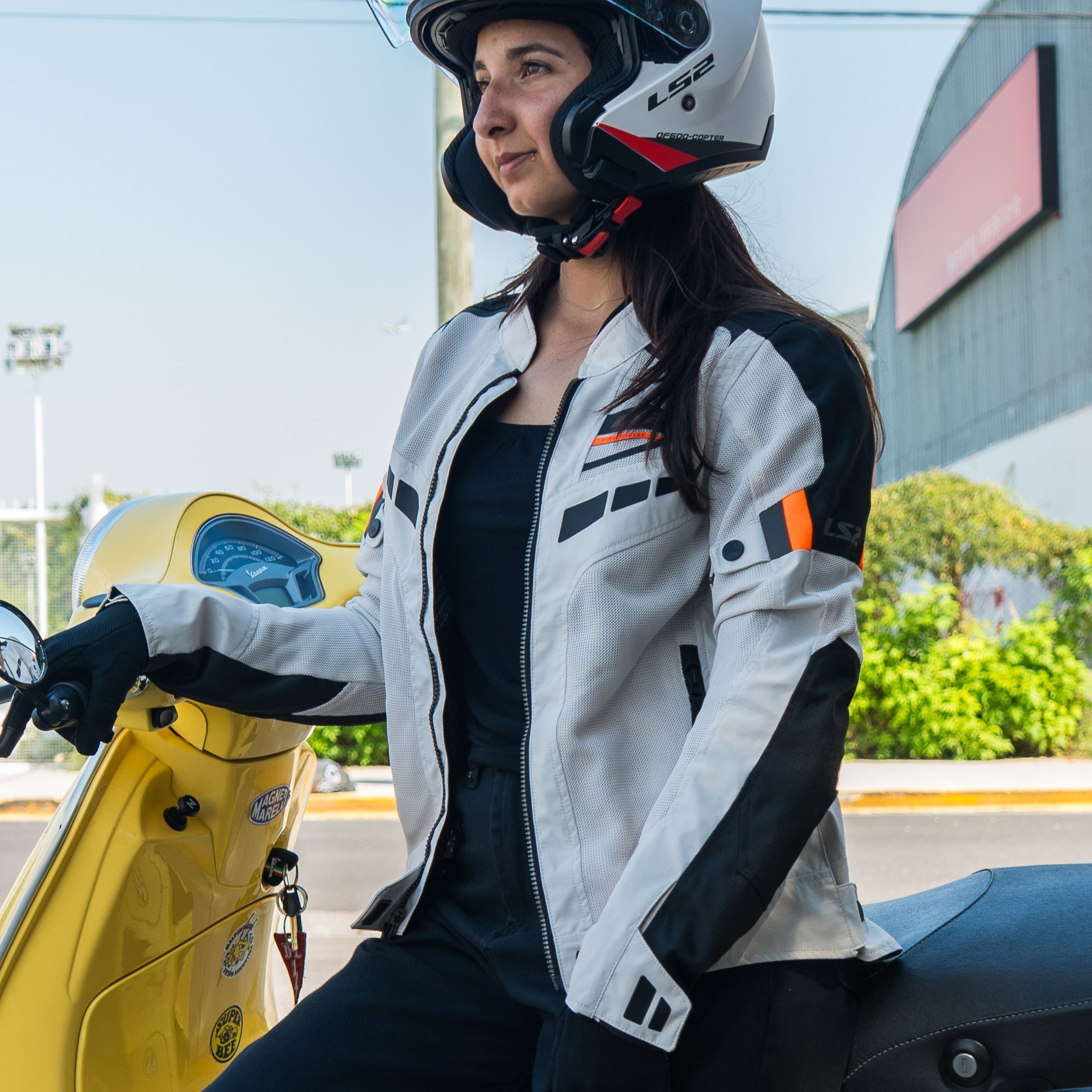 Campera Ls2 Garda Air Mujer Negra / Gris